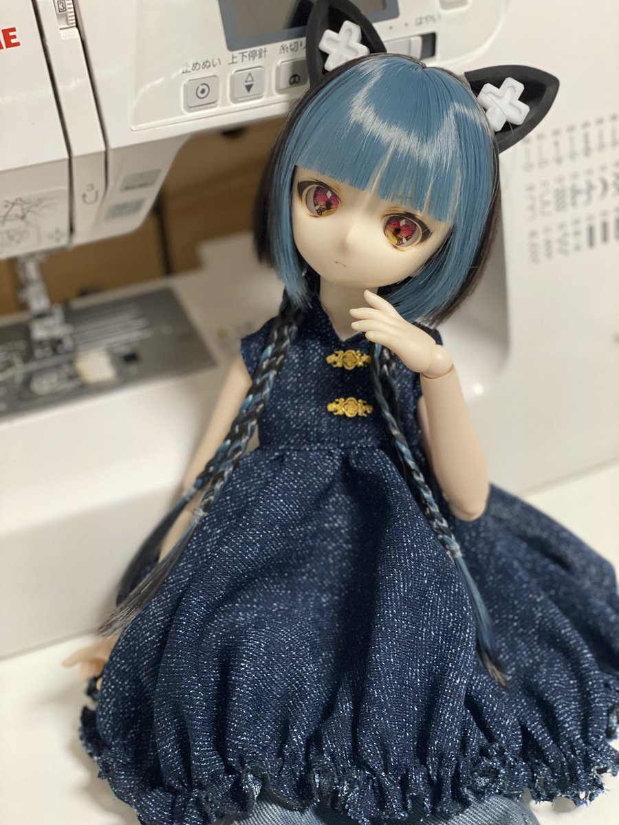 Moacoring's tweet photo. 修理から帰ってきて1着作成。うーんやっぱり職業ミシン買おうかなぁ https://t.co/pOcWcGJu2R