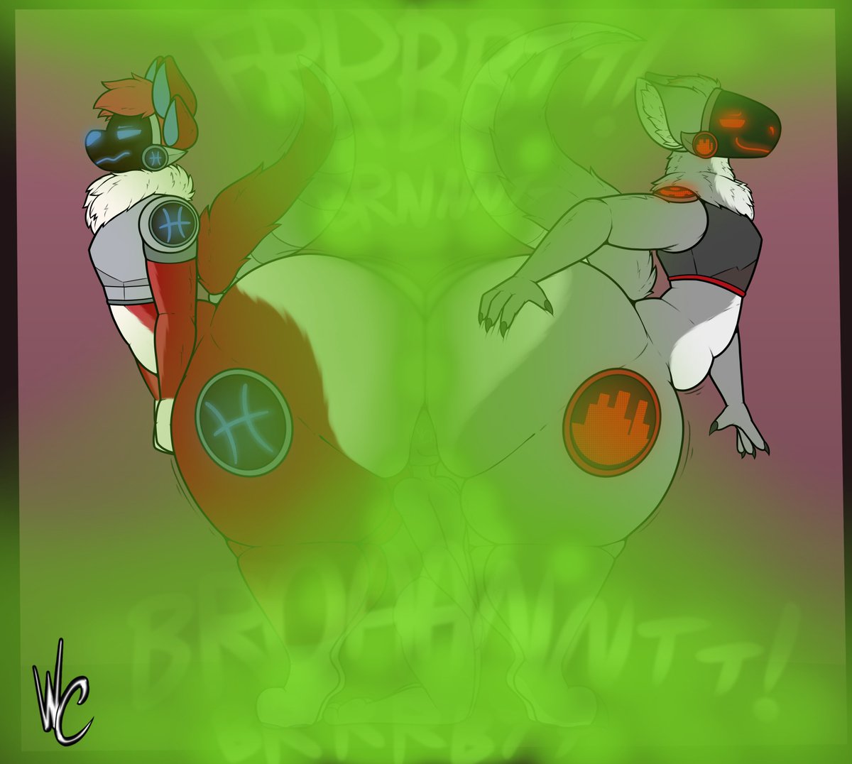 radiationp25552's tweet photo. Stuck between two thicc and gassy protos hope you can handle the stench >w>
Stinky protogen: @stinkyshrug 
Art by: @Wrongcable https://t.co/0y0LWQuHUC