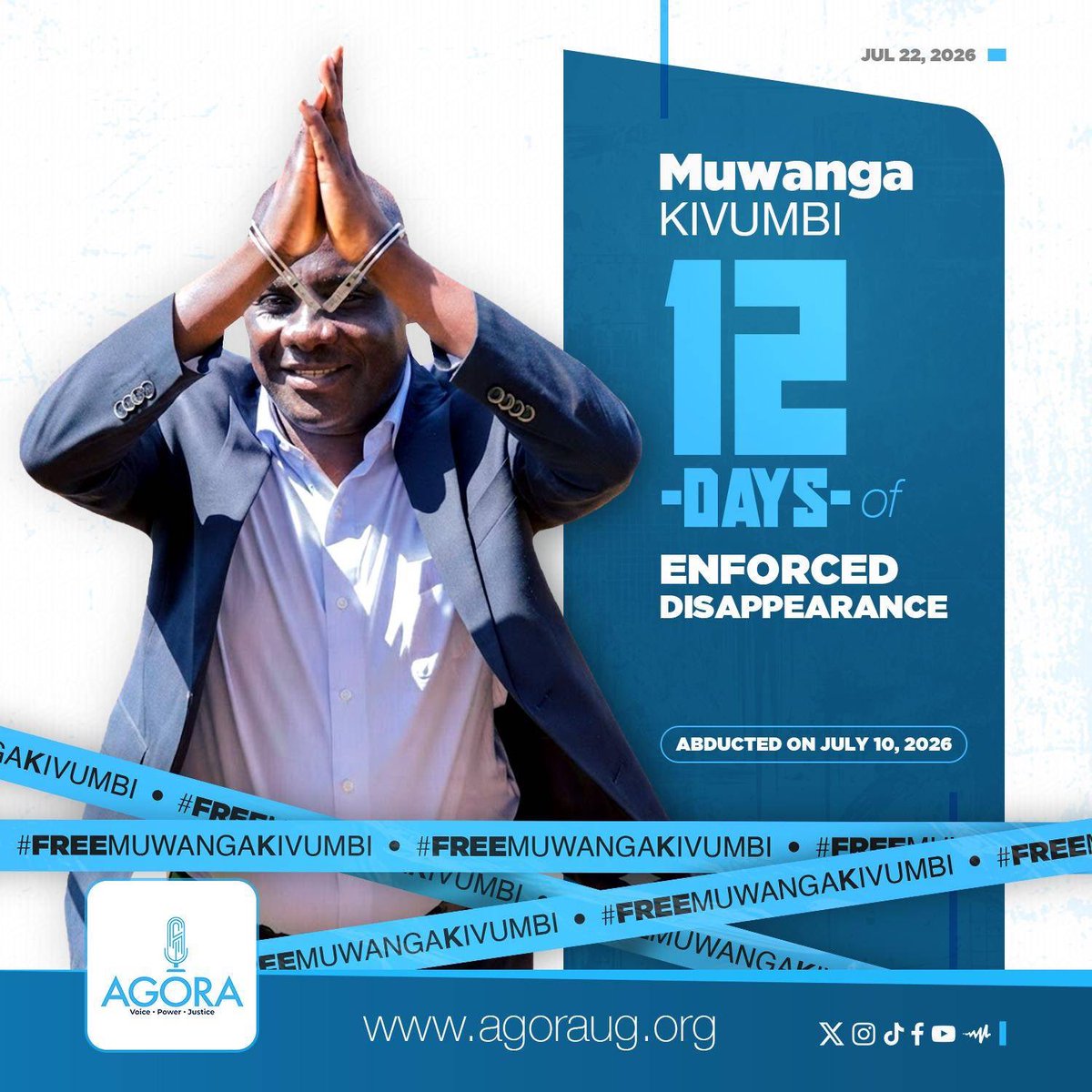 AAgather's tweet photo. 12 days later, no word about Muwanga Kivumbi, no court appearance… #WhereIsMuwangaKivumbi https://t.co/R8iIHufNaY