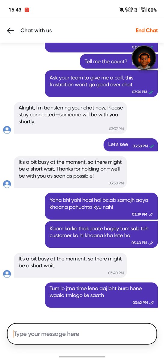DesiExport's tweet photo. @SwiggyCares I'm already in the DM let's see how long you guys take https://t.co/Ip6XbhJY66