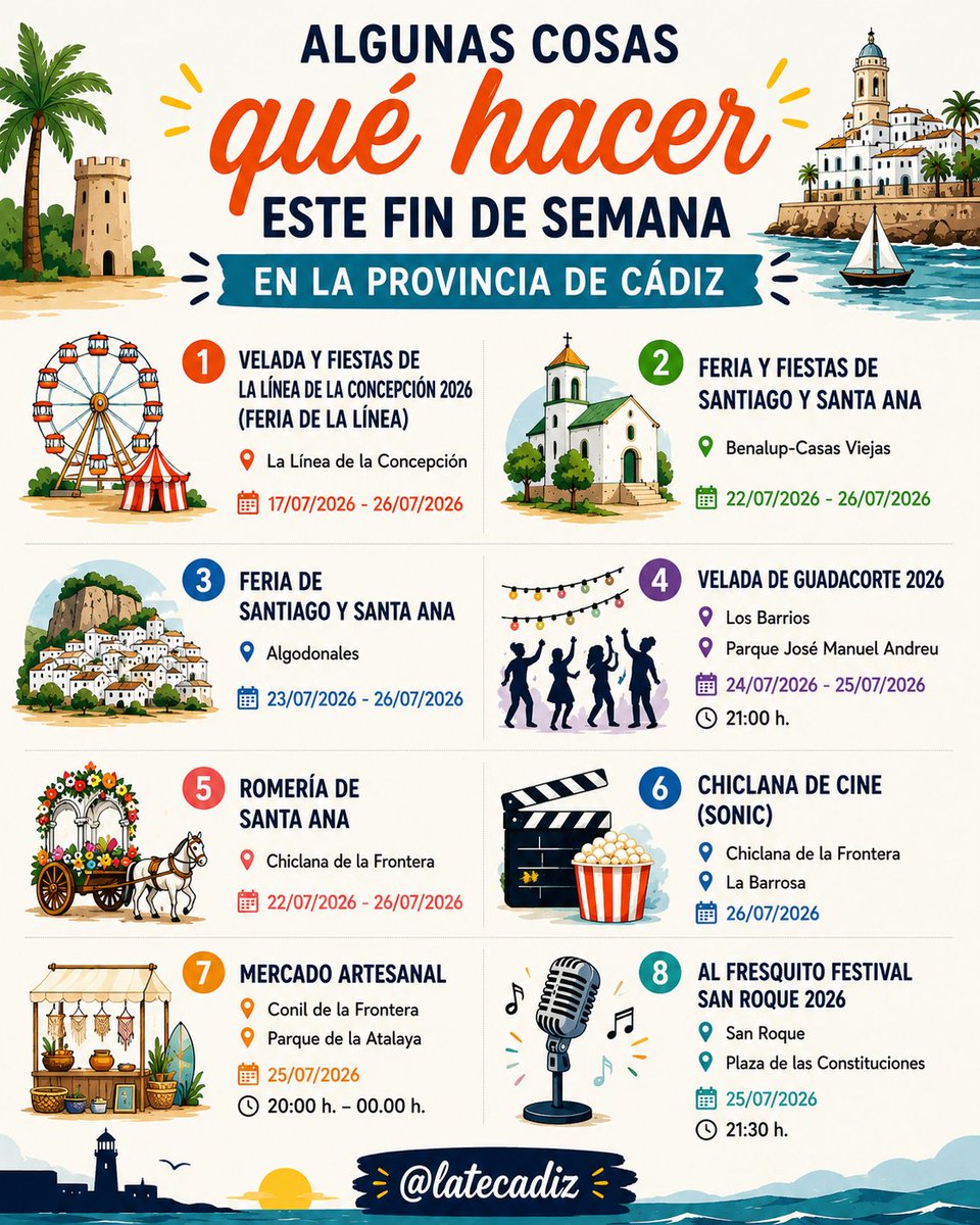 LateCadiz's tweet photo. ¿16 cosas gratis que puedes hacer en la provincia de Cádiz del 22 al 26 de julio?

Cádiz siempre tiene plan, pero este finde viene cargado de opciones para todos los gustos 👇
 
#cadiz #quehacer #andalucia #planes #paraiso https://t.co/fo6kSPaH67