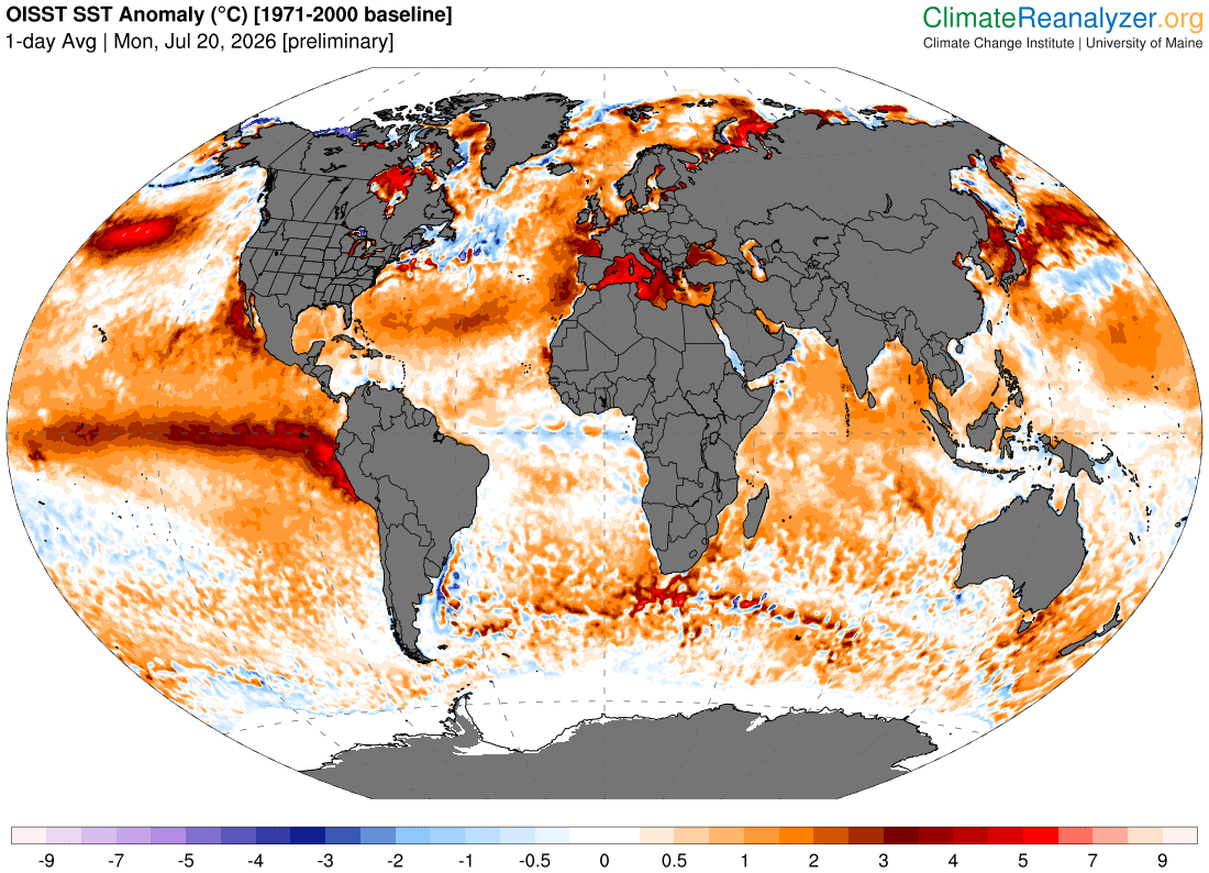 samuel_biener's tweet photo. Resulta muy llamativa y preocupante la ola de calor marina que sufre este verano el Mediterráneo occidental por su extensión, intensidad y duración.

En varias boyas de Baleares la temperatura del mar ha superado los 30 ºC, y no están lejos en València, cabo de Palos o Tarragona. https://t.co/bCdtDhsp7w
