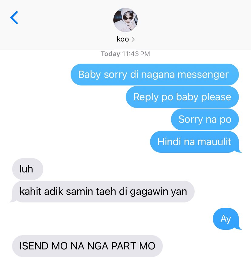 rae4jae's tweet photo. hindi gumagana messenger #taekook https://t.co/sA2buRR6V5