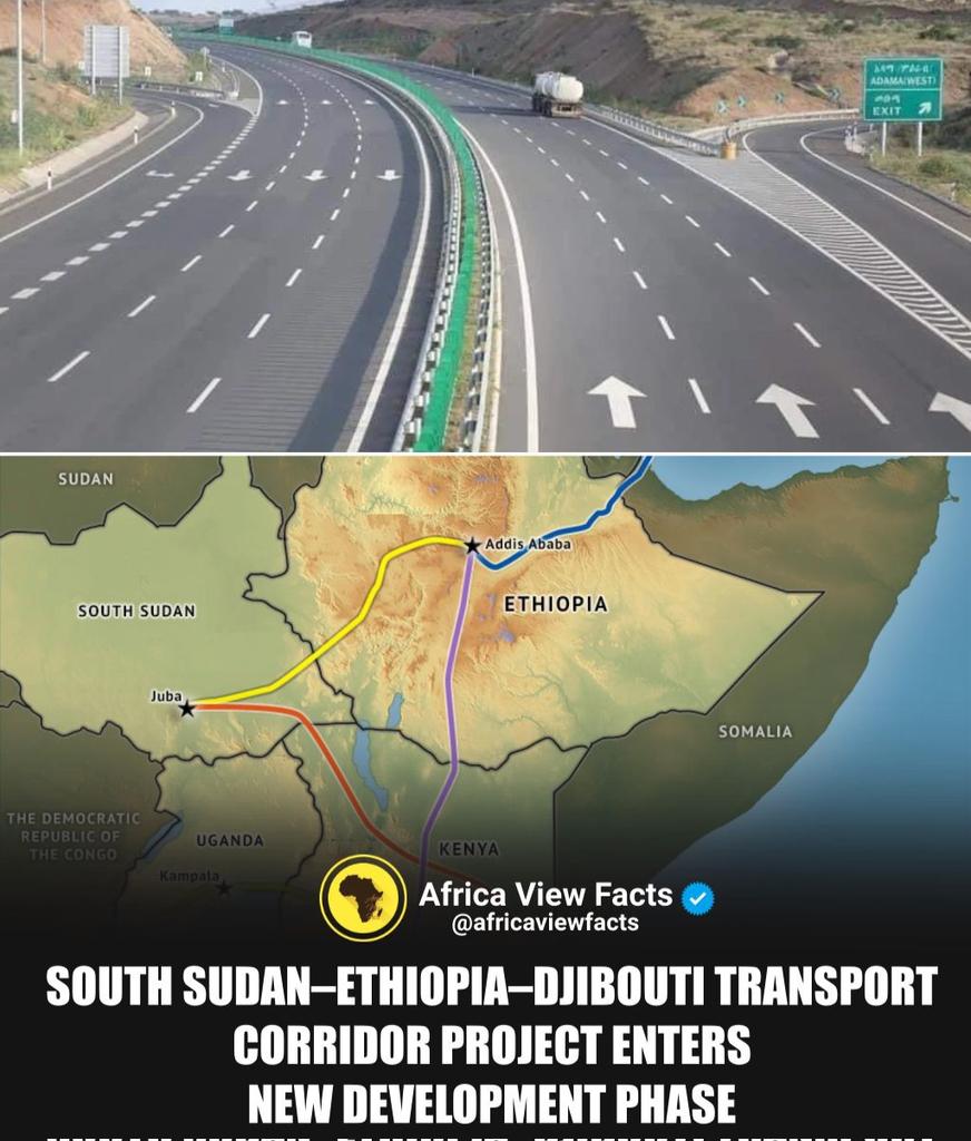 BehiwotTilahun's tweet photo. Big progress sign! 🇸🇸 🇪🇹 🇩🇯
The highway corridor connecting South Sudan, Ethiopia, and Djibouti has entered a new development stage. A vital project for economic integration and regional prosperity! 🚗 #RegionalDevelopment #EastAfrica #TradeBoost https://t.co/lgxx178qjC