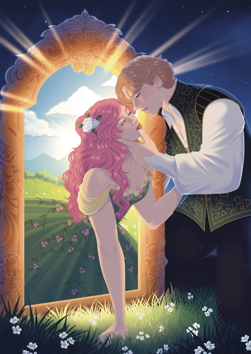 StardustSteph's tweet photo. And to Jacks, Evangeline was the sun.
เผป๐คเผบ
โค art by @oblivionsdream (๐ฉท)
โค commissioned by me
Celebrating the upcoming release of The Mirror of Infinite Endings. So excited for the return of EvaJacks!
เผป๐คเผบ
pls do not reupload.
#EvaJacks #fanart #OUABH https://t.co/PZOGbVUrau
