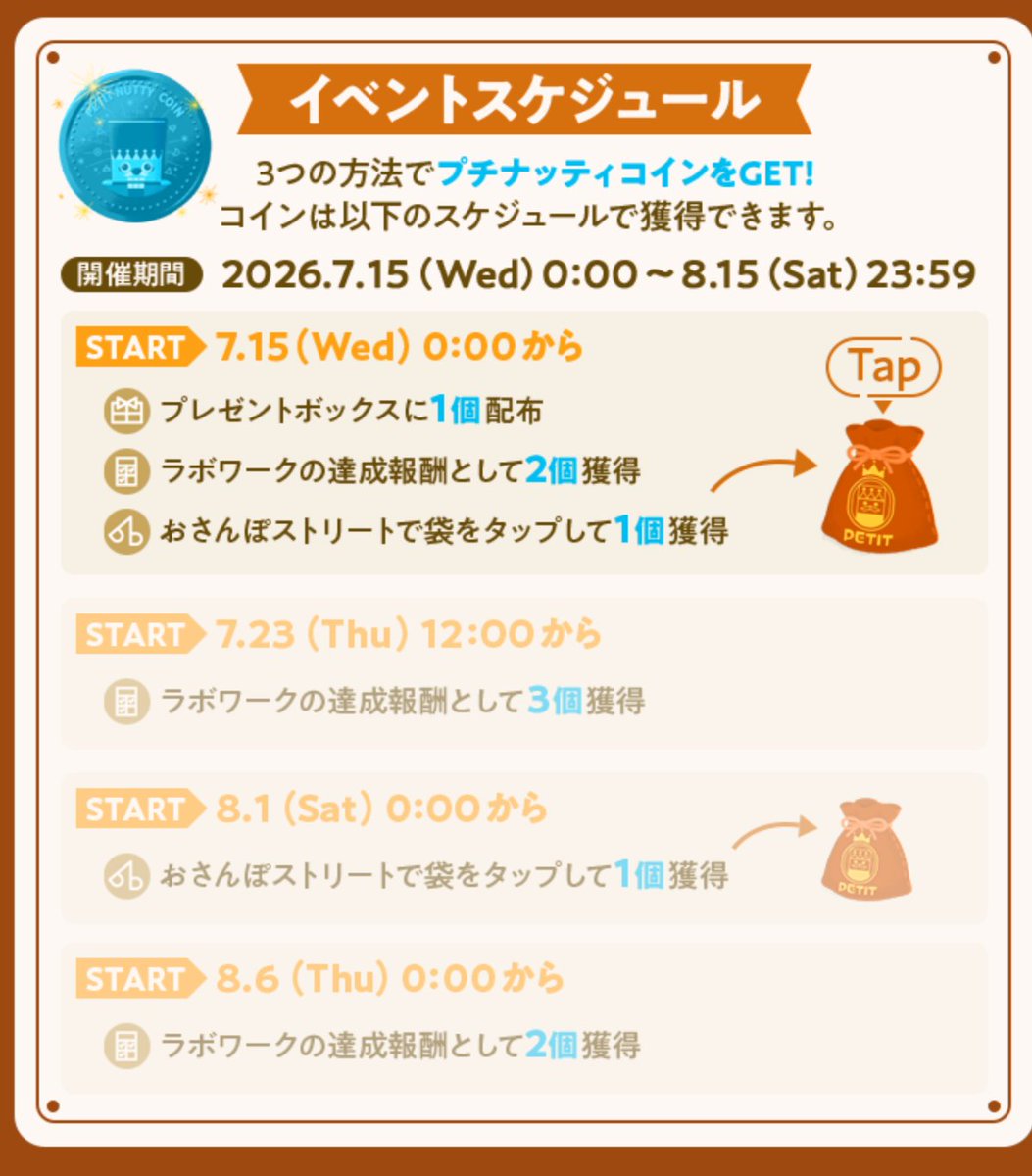 ___kaaaaanna___'s tweet photo. ちなみに今日のお昼12:00〜
プチナッティコイン3つ貰えますよ〜！！
ラボワの報酬としてね〜！！ https://t.co/1bURC3H1ul