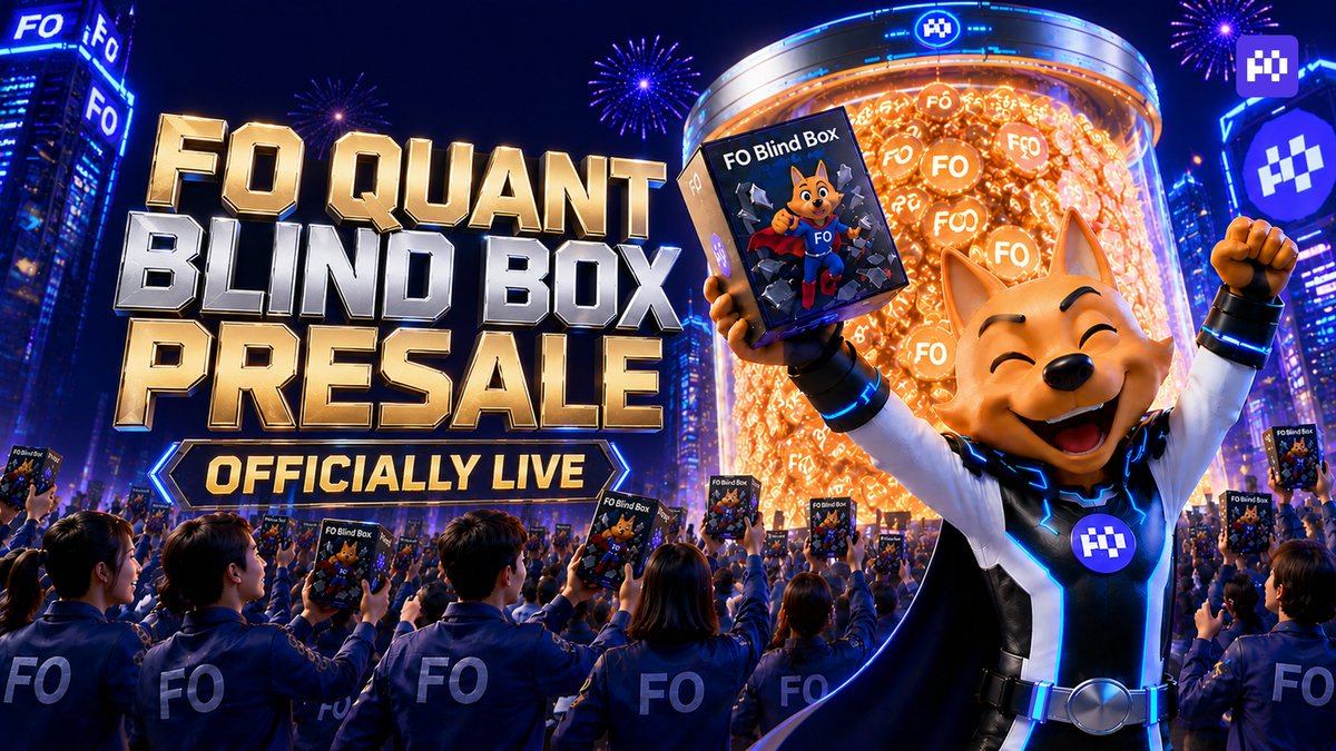 Fo_Coin's tweet photo. 🚨 FO QUANT BLIND BOX PRE-SALE IS OFFICIALLY LIVE!

🔓 The gates are open!

🎫 Allocate your WL, snag your 10% discount, and lock in your $FO quant upside

⏱️ Strictly First-Come, First-Served basis. ONLY 3,000 boxes available

👉 MINT NOW: https://t.co/TJwvvpq6yo

#FO #Quant https://t.co/5c3tlRtHbp