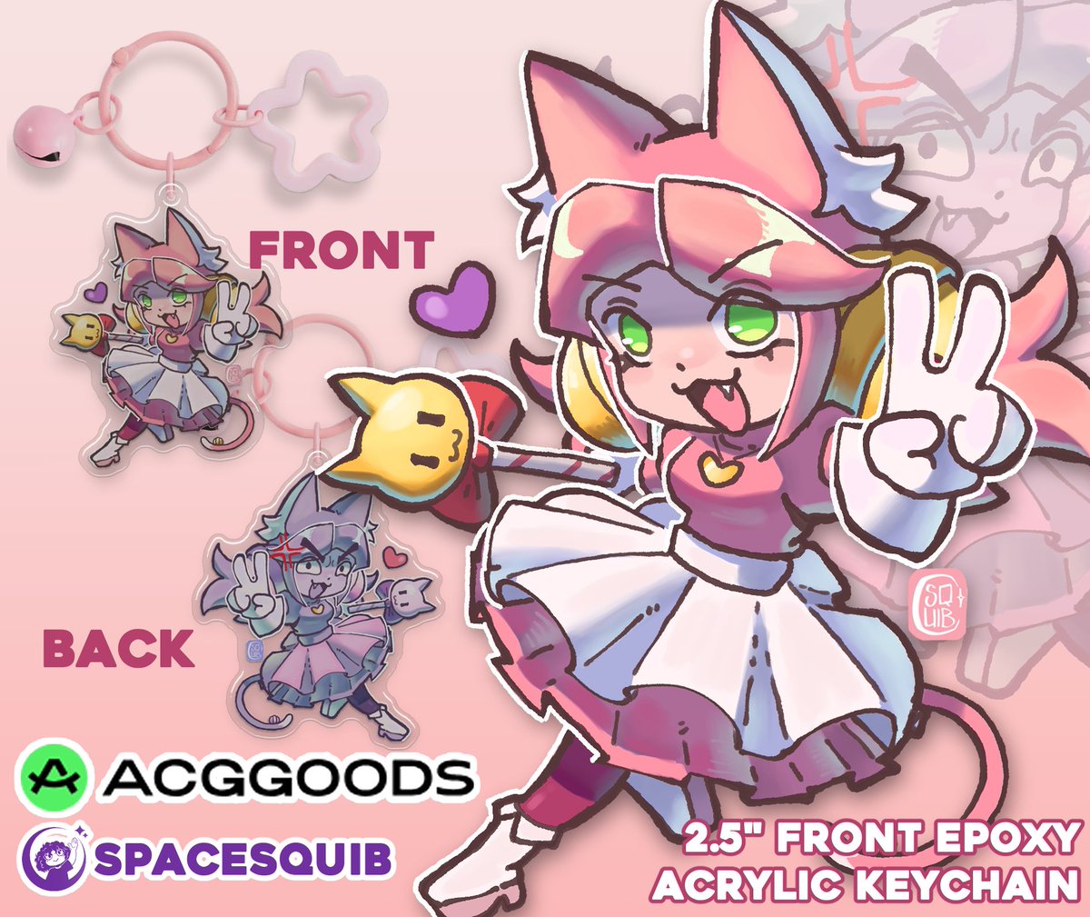 spacesquib's tweet photo. SHE'S HERE, YOU CAN GET YOUR OWN MEW MEW (Pink) IN KEYCHAIN FORM! Just opened up an ACGGOODS Store! (link below)

#Deltarune #mewmew #mewmewkissycutie #pink #fanart https://t.co/1PanD03fGv