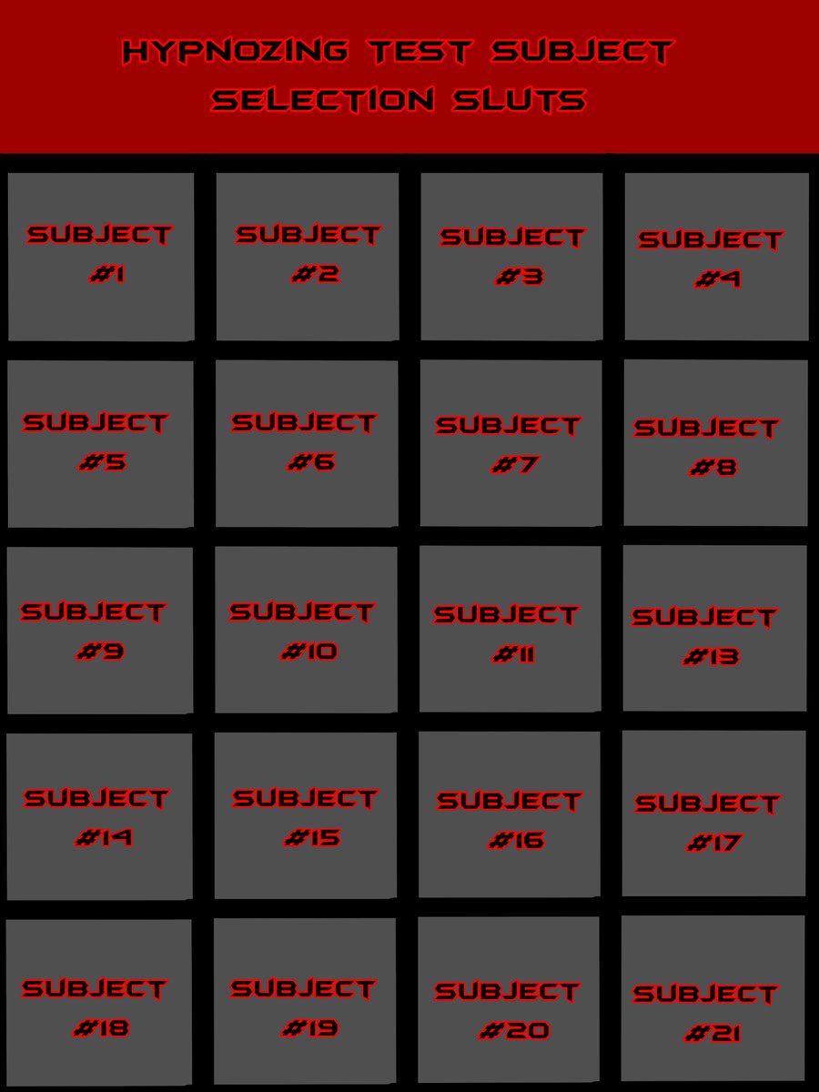 RedBreederBull's tweet photo. Choose The Test Subject Numbers!

((❤️+🔁+💬= Select Any Subject Numbers)) https://t.co/6z4HJUUaf8