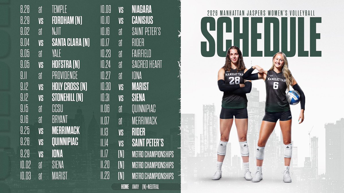 JaspersVB's tweet photo. πππ«π. ππ. ππ¨. π₯
We have 2οΈβ£8οΈβ£ dates for you to clear π
See you next month β‘οΈ
#GoJaspers | #JaspersVB π’βͺοΈ https://t.co/41eVZPoauB