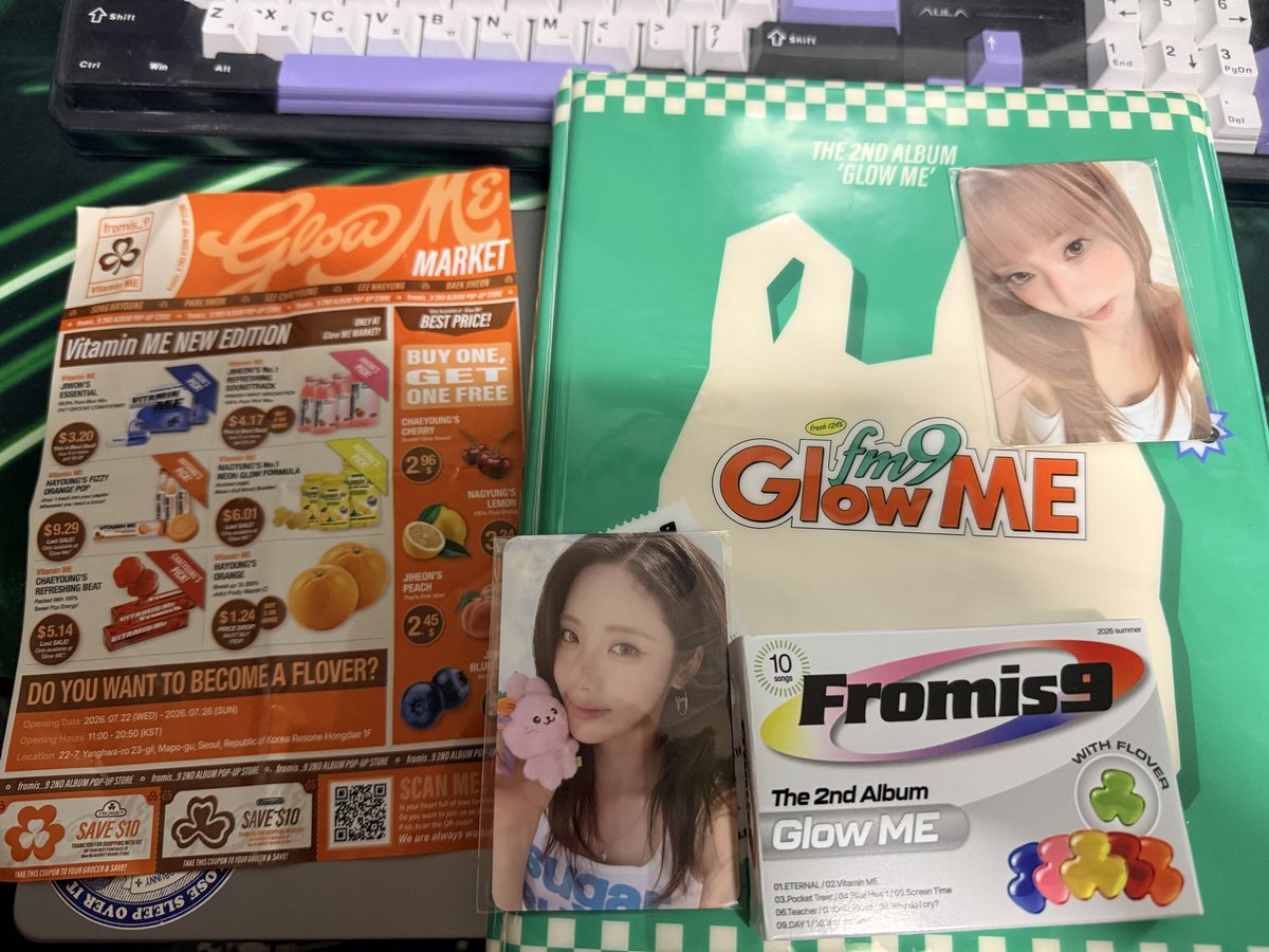 fromis_flollo's tweet photo. 1일차 팝업 방문

비타민에 공식 바인더까지 구매완료!
바인더 포카에서 ��로 최애등장
남은건 남은 팝업 방문하면서 트레카 사기
#프로미스나인 #프로미스나인팝업
#glowme https://t.co/XvC4wxM3bt