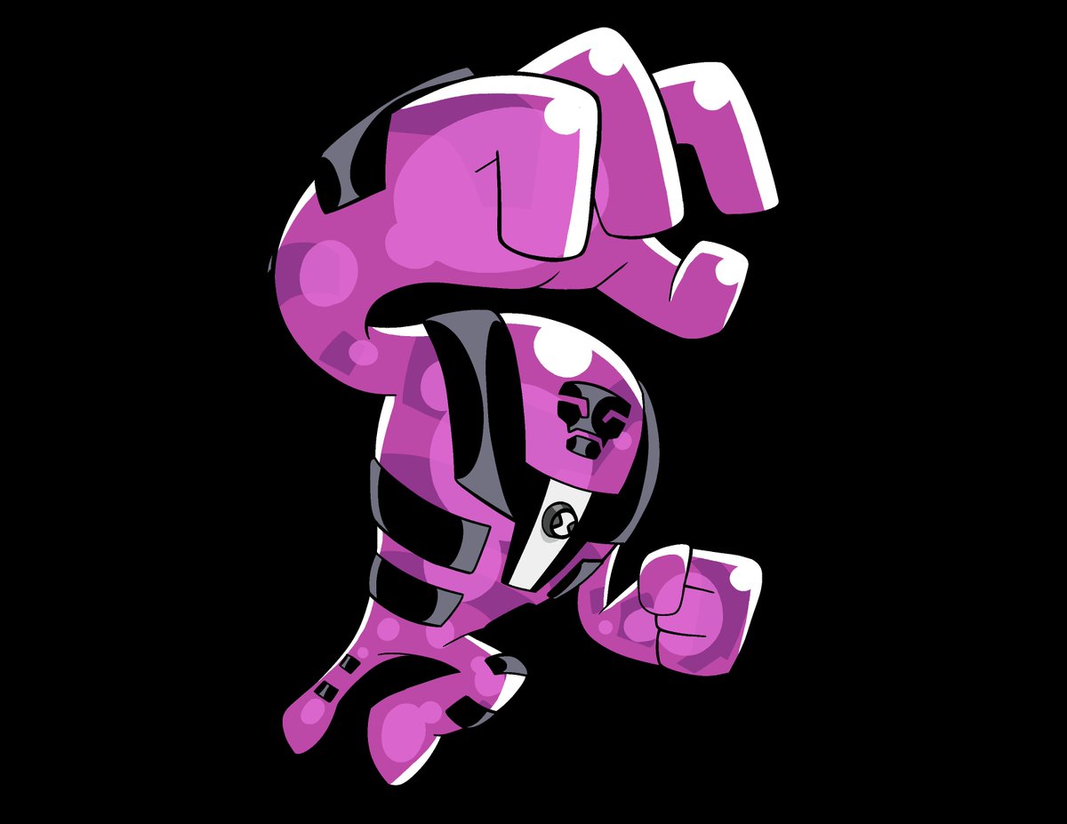 amusedlizard's tweet photo. @Hades9911 I was going to give him his pink colour scheme but I wasn't too happy with how he looks, plus the black and white makes him resemble the original design I gave him as a child which was a skeleton in black slime https://t.co/5XJOj3K0d0