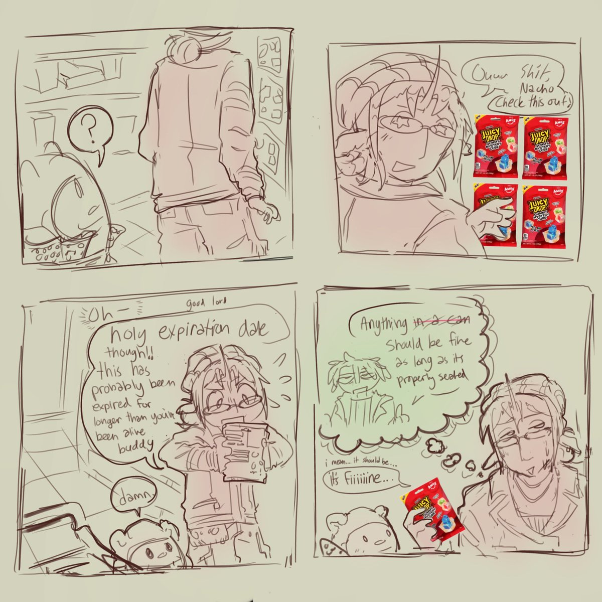 insectileWhimsy's tweet photo. uhshdnmmm another minicomic for the apocalypse au but i fell asleep and forgot what the actual ending was supposed to look like oops 

maybe if u wanna see a specific characfer or have fun ideas u should request it on my strawpage,,,
#qsmp #qsmp2 #qsmpart https://t.co/InBkcmUuMc