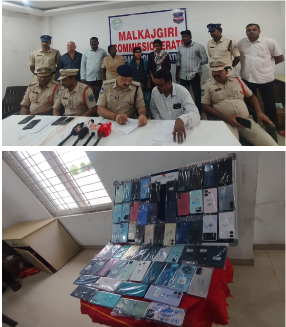 MalkajgiriCop's tweet photo. In a significant breakthrough, Keesara Police arrested 2 accused women involved in a mobile phone theft gang and recovered 60 stolen mobile phones, including the complainant's device. The remaining accused are being traced, while verification of the recovered phones is underway through CEIR, CCTNS & IMEI records.

Prompt action. Professional investigation. Public safety.

#KeesaraPolice #MalkajgiriPoliceCommisionerate #TelanganaPolice