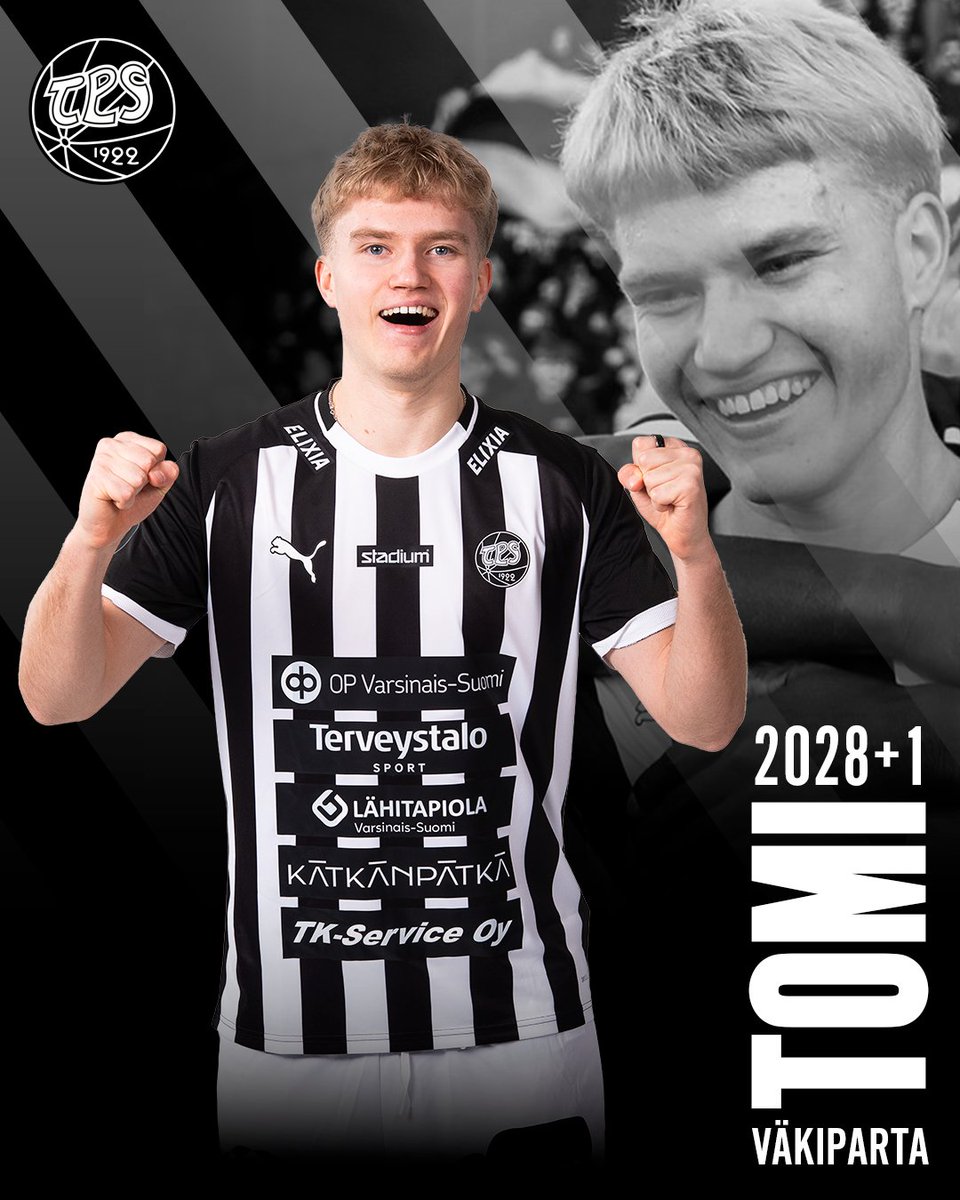 TPSjalkapallo's tweet photo. Nuori lupaus Tomi Väkiparta jatkaa uraansa TPS-paidassa ⚫⚪

📝 Lue tiedote: https://t.co/C55UnyJGey

#FCTPS #Veikkausliiga https://t.co/ESb5py6IJ2