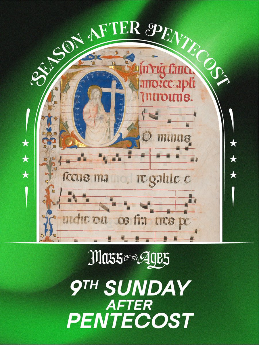 massoftheages's tweet photo. 1,500 year old music never gets old… — Ninth Sunday after Pentecost Gregorian Chant

Listen to the propers of the Mass https://t.co/9s3C7nzRTi

#Massoftheages #FlorianiSacredMusic https://t.co/5GuQtNavUy