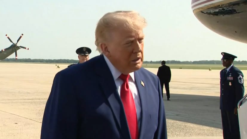 OccupyDemocrats's tweet photo. BREAKING: Trump disgraces himself on the way to the dignified transfer of remains for the soldiers he got killed by putting words in their mouths, lying to the media, and being shockingly disrespectful to the fallen!

There really is no bottom…

Donald Trump addressed the media this morning on his way to a dignified transfer ceremony for the servicemembers who he got killed in his illegal, reckless Iran war, and immediately began exploiting their deaths to justify the continuation of a war he has no way of ending or winning.

“They are indeed great heroes, actually. They said, and all of them said very strongly, we cannot let Iran have a nuclear weapon. They won't have a nuclear weapon. So we're going to honor them,” said Trump.

Did they? Did they all call you up, Trump, with tears in their eyes, saying “oh Mr. President, please, we can’t let Iran have a nuclear weapon, I will happily die to stop Iran from having a nuclear weapon even though the Ayatollah specifically passed a fatwa forbidding the development of nuclear weapons!”

He’s just lying. Lying out of his ass, disrespecting our fallen servicemembers and putting words in their mouths in order to build justification for a war he entered on behalf of Israel.

If any Democratic president did this it would be a months-long scandal – but they would never do this because they actually respect the service of our troops and don’t just see them as numbers on an enlistment sheet.

Then Trump began lying about the American people and putting words into OUR mouths, telling the media that “well, Americans aren't against the war. A poll just came out. Americans don't want to have gasoline prices, but they're not against the war. That just came out loud and clear in a poll. Nobody wants Iran to have a nuclear weapon. Do you want Iran to have a nuclear weapon? You think it's good? Go ahead.”

We’ll move past the statement that Americans “don’t want gas prices,” since he meant “high” gas prices but is too demented to speak properly.

The truth is that Americans, in fact, are WILDLY against the war – his approval rating is -40 on the Iran war, according to a new poll, and again, Iran was NOT producing a nuclear weapon!

It’s just lie after lie after lie after lie because lies are all he has. But the reality on the ground will not respect Trump’s lies, and it’s driving him nuts.