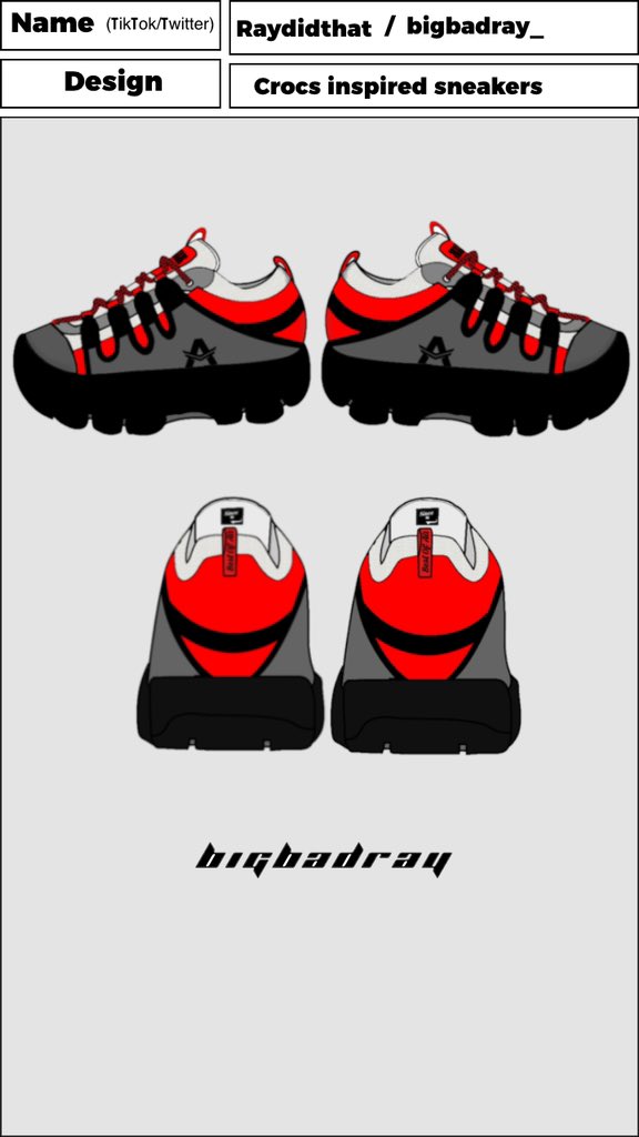 bigbadray_'s tweet photo. Crocs inspired sneakers designed by me https://t.co/N2dGnzvWPa
