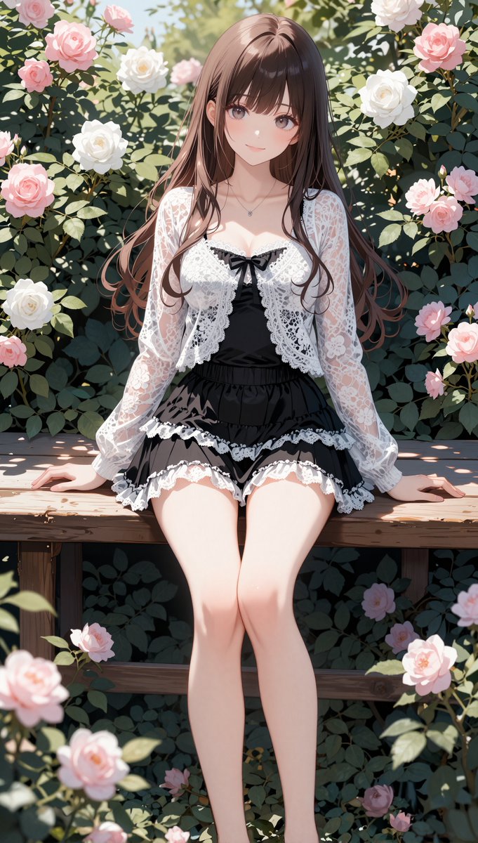 teptepAIpicts's tweet photo. レースのカーディガンが大人っぽい。 #AIAnimeBTY #2026夏のお出かけ https://t.co/umFVOo19Bd