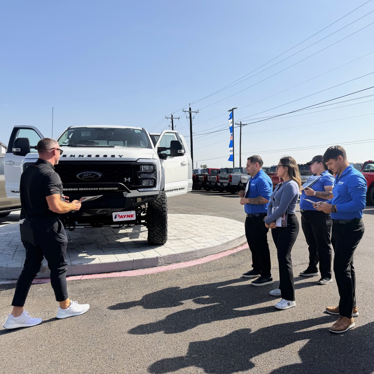 WeslacoFord's tweet photo. Horsepower starts with knowledge. πͺ
This morning, our team took part in Hennessey Product Knowledge Training!
The VelociRaptor 1200 F-250 has officially arrived. π
https://t.co/IZtc1hP48K
#PayneWeslacoFord #Hennessey #FordPerformance https://t.co/kNDdbDnzv4