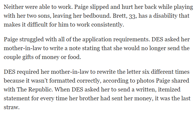 Katie_Bergh's tweet photo. You can bookmark this one for the next time a senior administration official baselessly claims that states "just take your word for it" and "don't even check" when people apply for SNAP. 
https://t.co/0wwnTXnzZm https://t.co/lMAt2rr7sD