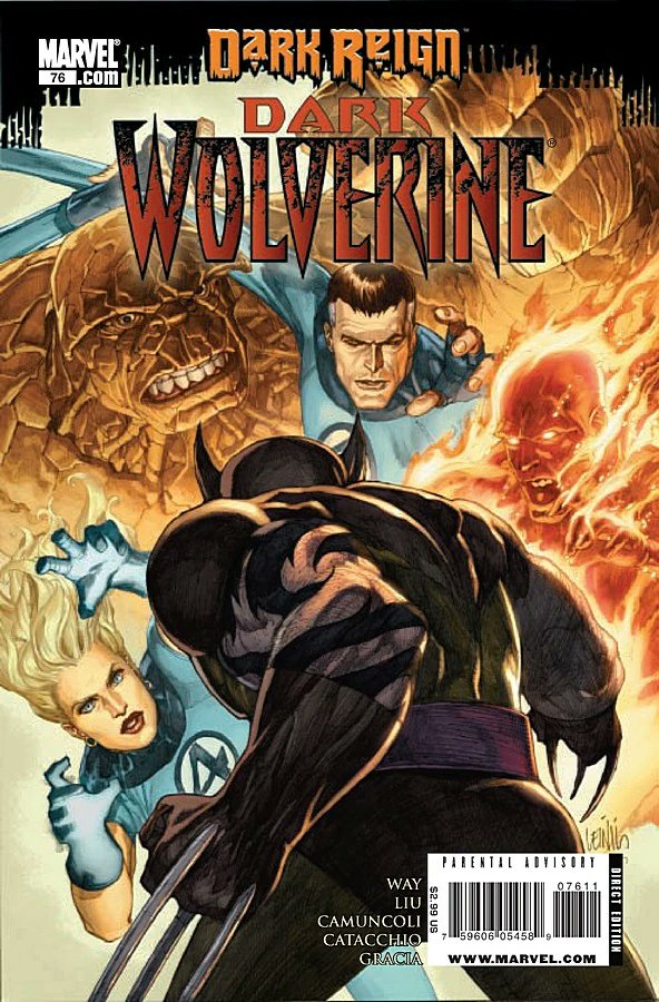AustinGorton's tweet photo. 201 - Dark Wolverine #76 - 7/22/2009
This cover made me realize, now that he's a Ghost Rider, Akihiro is 50% of the New Fantastic Four.
Cover by Leinil Francis Yu. Interiors by Daniel Way, Marjorie Liu & Giuseppe Camuncoli.
#XmenADay #XMen #XFactor40 #DarkWolverine #Akihiro https://t.co/uMeZGIHhjh