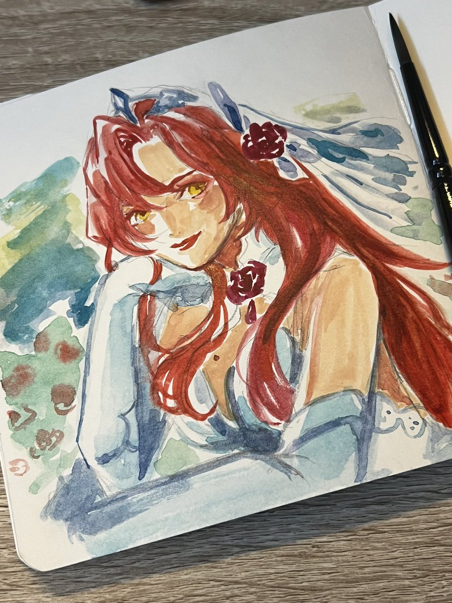tinaelida's tweet photo. Before sleep doodle #himeko https://t.co/xpuuBivFQt