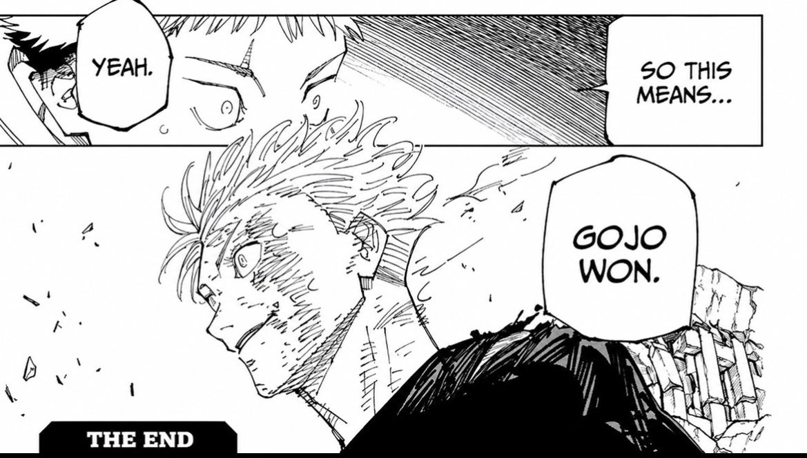 Zzol_dyck's tweet photo. Jujutsu Kaisen ended right here. Anything that came out after that was fanfic and ai generated https://t.co/wTzZ1g15nC