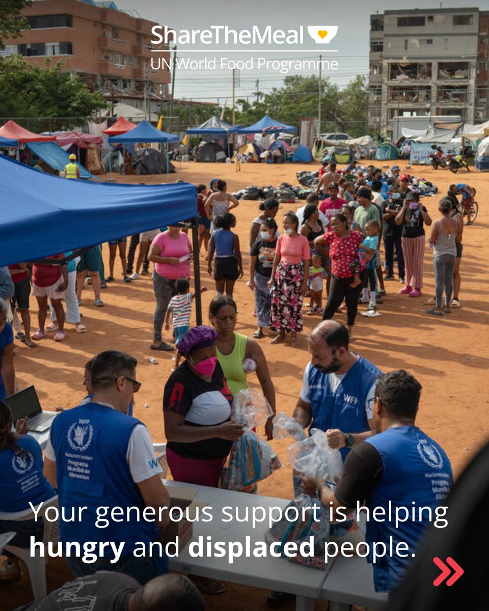 ShareTheMealorg's tweet photo. Following earthquakes in #Venezuela, families are receiving #emergency #food and supplies from @WFP as they recover and plan what comes next. Assistance delivers crucial nourishment, comfort, dignity and hope during difficult times. 😊

Share meals with those who need it most. 💛 https://t.co/K08enOcGQ4