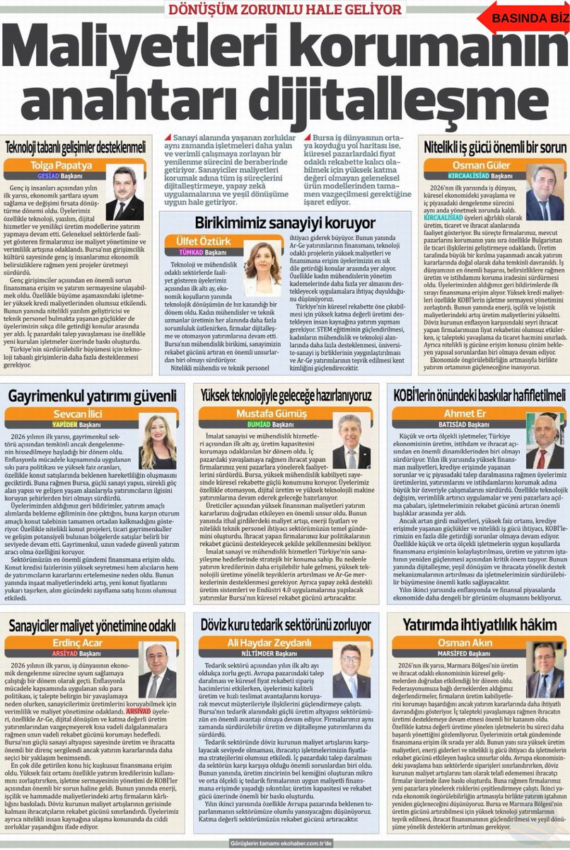 marsifed's tweet photo. MARSİFED Yönetiminden Sanayinin Geleceğine Yönelik Ortak Değerlendirme

Federasyon Başkanımız Osman Akın ile üye dernek başkanlarımız Tolga Papatya (GESİAD), Erdinç Acar (ARSİYAD) ve Ülfet Çetin Öztürk (TÜMKAD), Ekohaber Gazetesi'nin hazırladığı özel dosyada Türkiye ekonomisi ve https://t.co/akAXnnqmo9