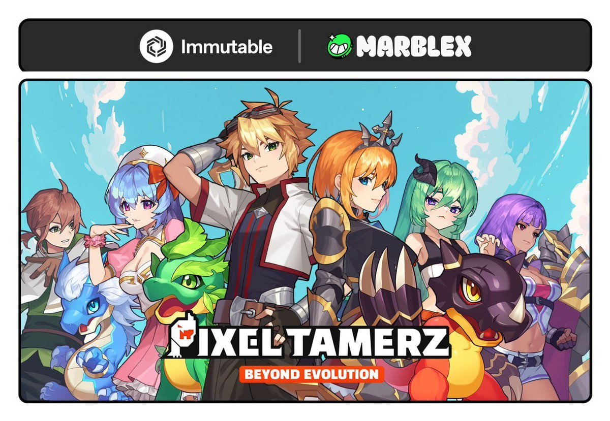 GamefidailyInfo's tweet photo. 🧬 PIXEL TAMERZ JOINS IMMUTABLE

Pixel Tamerz is joining @Immutable with support from @MARBLEXofficial.

• 200+ unique summons
• Linear and branching evolution paths
• Developed by Return Pixel with gas-free tech https://t.co/pnZPQKWG4C