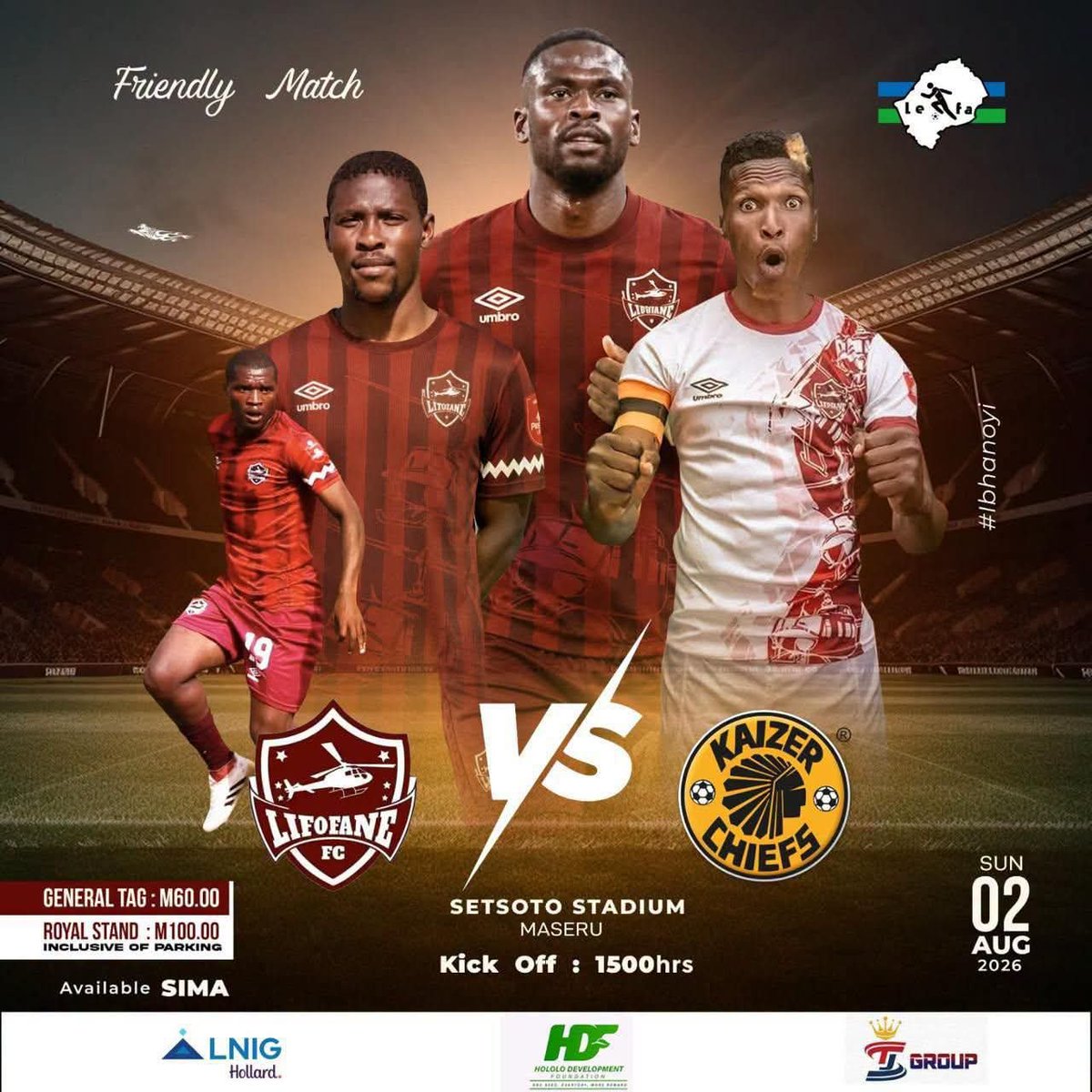 UnplayableZA's tweet photo. 𝗖𝗛𝗜𝗘𝗙𝗦 𝗨𝗣𝗗𝗔𝗧𝗘!

"The Kaizer Chiefs team invited to play Lifofane FC on 02 August 2026 is the Kaizer Chiefs DStv Diski Challenge team," - @KaizerChiefs.

#Amakhosi4Life https://t.co/nTPj6THJme