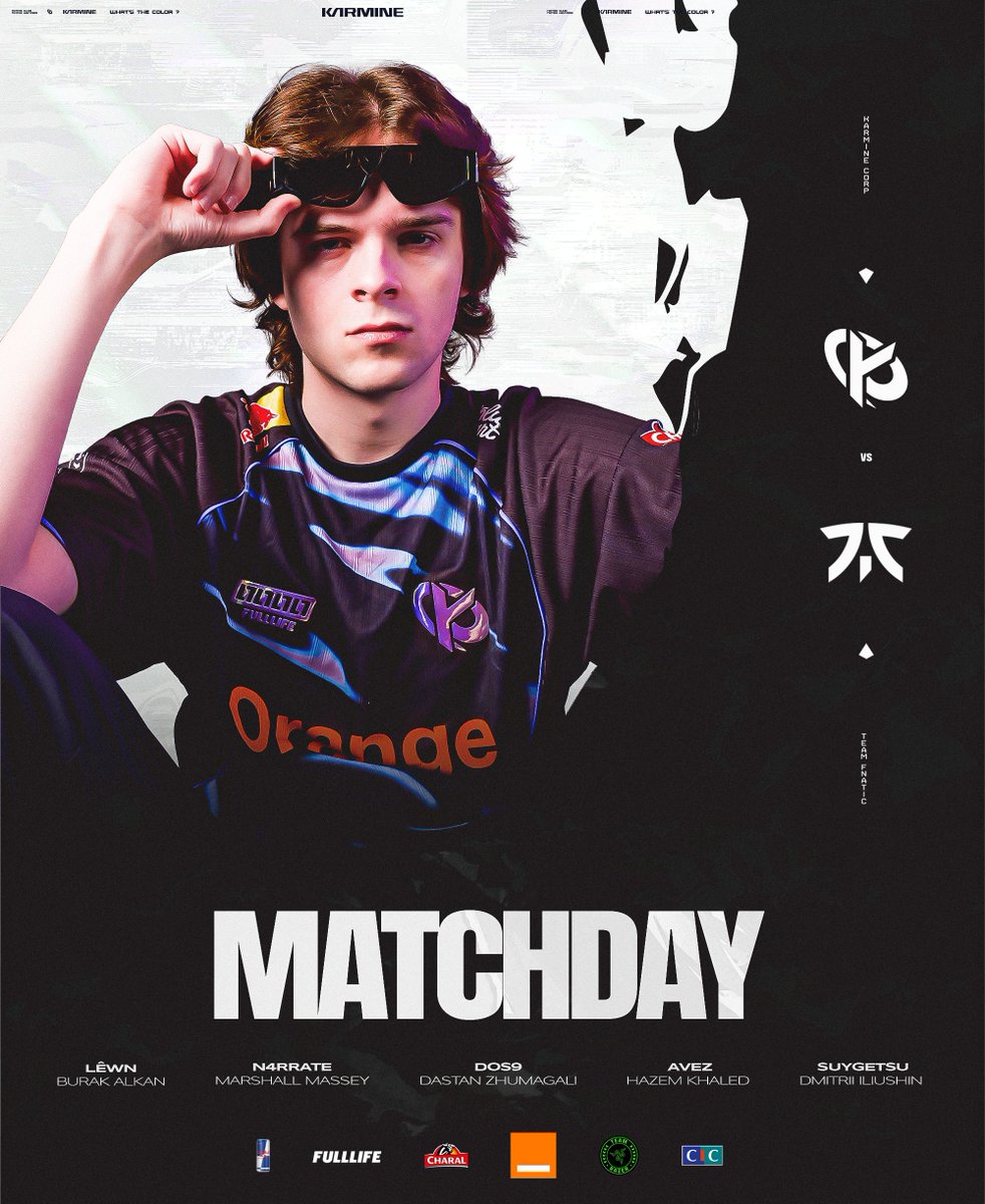 KarmineCorp's tweet photo. 🔴 VCT 2026: EMEA Stage 2 - Day 3 

Un match assez spécial aujourd'hui étant donné qu'on affronte notre ancien coach désormais à la tête de FNC, que les meilleurs gagnent. (nous) #KCORP 

🆚 @FNATIC 
🕖 20h (19h si 2-0 avant)
📺 https://t.co/oZ90RtGcxP / https://t.co/WrFG8yQxEo https://t.co/tI1i1ZttJa