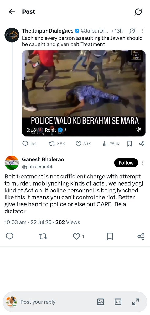 squadowais's tweet photo. @Cockroachisback @DelhiPolice Influenced by the one-sided narrative crafted by 'Godi' channels, these blind devotees offer advice— to be a dictator and act brutally against the country's youth and Gen-Z.

 Make banner ! https://t.co/EoV2DlNTB5