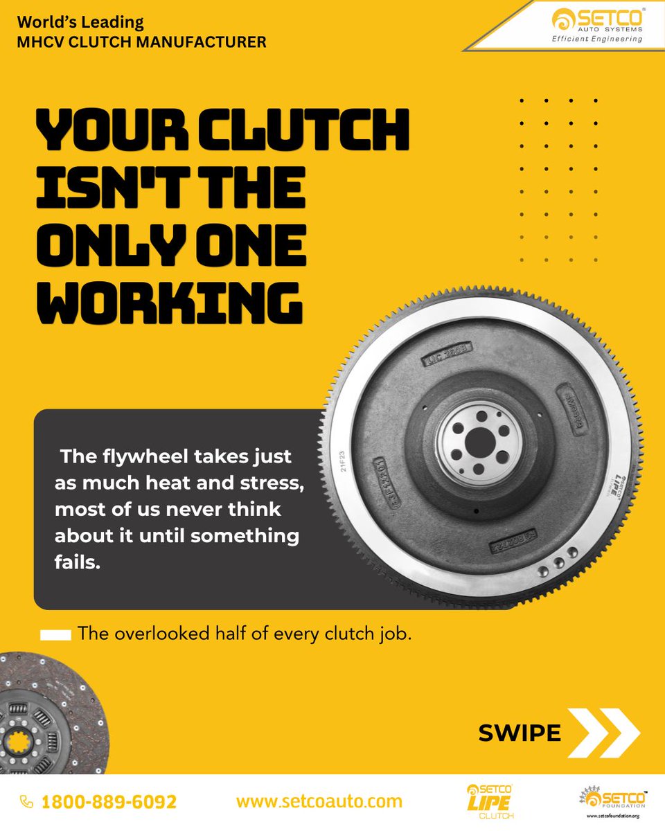 SetcoAuto's tweet photo. The flywheel works just as hard as the clutch, absorbing heat and stress with every engagement. That's why choosing a high-quality flywheel is just as important as choosing the right clutch.
Protect your investment with engineering that's built to last.

#LIPE #LIPEFlywheel https://t.co/DPNR5cKgOP