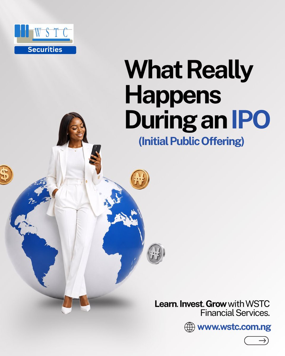 WstcGroup's tweet photo. Ever noticed how some people hear about an IPO and immediately start paying attention to a company they've never talked about before?

That's because the moment a company decides to go public, a lot starts happening behind the scenes.

Swipe through to see what really happens before, during and after shares hit the market.

Learn more about investing and the capital market at https://t.co/JHoHq99mOa

#IPO #Investing #StockMarket #WSTCSecurities