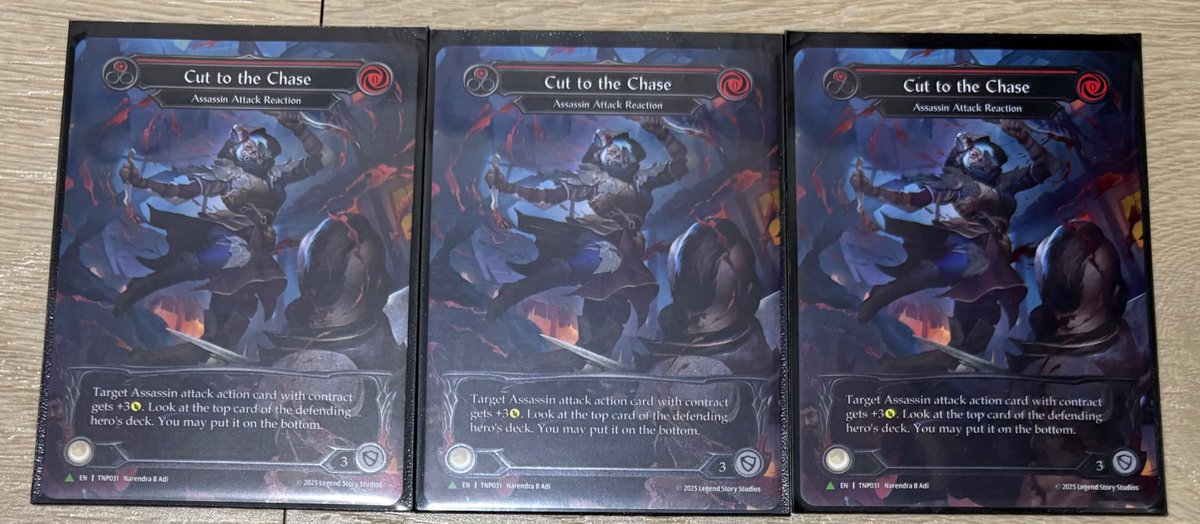 DerekYang808's tweet photo. Because of all the skillful Huntsman players, these cost me more than they should have. It’s essentially a Huntsman only specialization.
#fabtcg #fabassassin https://t.co/y7i8JusEeN