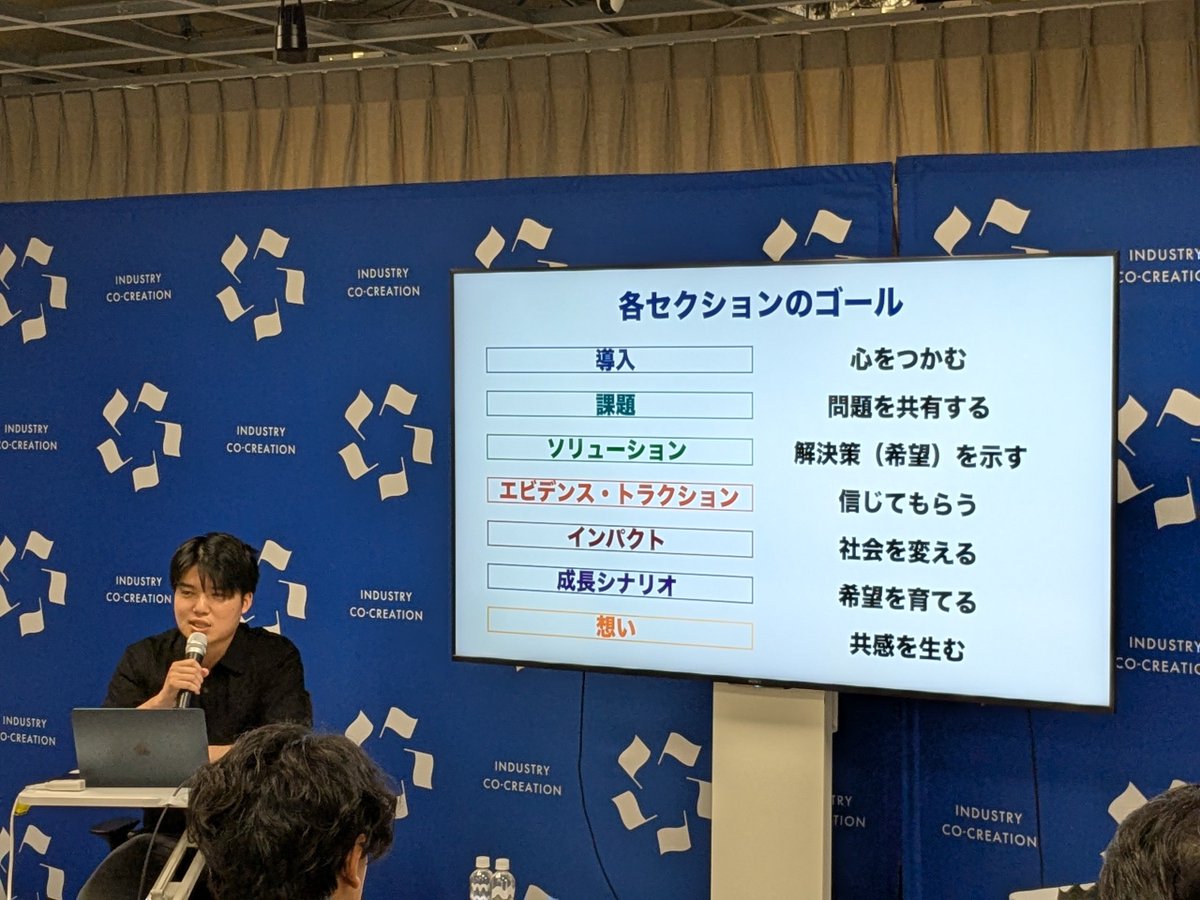 icc_summit's tweet photo. find高島さん、CULTA野秋さん、LIFESCAPES林さんが、プレゼンを作る時にそれぞれ考えたこと、実際にやったことを紹介。

俯瞰して冷静に、自分たちの事業の個性や特徴をいかに発見して、プレゼンを緻密に作り込む話が印象的。

自称「エモくない」という優勝者たち。強い理由はこれですね
#iccサミット https://t.co/pz54bq1CC6