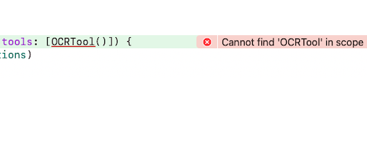 mdsahilak's tweet photo. iOS 27 beta gotcha for Apple Foundation Models OCR Tool!

The new Vision.OCRTool() leads to a → "Cannot find 'OCRTool' in scope" - but only on the Simulator. Builds & runs fine on device. 🤔

Turns out OCRTool (the new FoundationModels-callable OCR tool) doesn't live in Vision at all. It's in a cross-import overlay: _Vision_FoundationModels - the glue module Swift auto-imports when a file imports both Vision and FoundationModels.

That overlay ships in the device SDK but is absent from the Simulator SDK. So it's not a normal @available(..., unavailable) gap that still compiles -  the declaration  doesn't exist for the compiler, hence a hard missing -symbol error.

for now I'm guarding the device-only tool so sim builds still compile 👇

#if targetEnvironment(simulator)
let session = LanguageModelSession { Instructions(...) }
#else
let session = LanguageModelSession(tools: [OCRTool()]) { Instructions(...) }
#endif 

(Apple Intelligence doesn't run on the Sim anyway, so you're not losing anything there.)