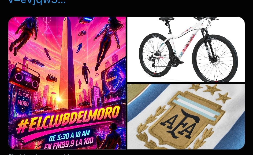 YuponiAndrea's tweet photo. Miercoles Y Se Arranca Con Mi Flia Radial 
#ElClubDelMoro @SANTIAGODELMORO @soymajulozano @Edi_hermida @fercarlos75 🥳💙😍🥰💕 ... Me Anoto para ganar La Super Bici de TOP MEGA O La Camiseta de la SELECCIÓN 🇦🇷💙😍🥰💕🥳 https://t.co/IJit3xkKrk
