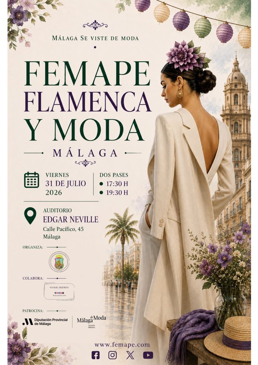 FMPLaAlcazaba's tweet photo. La @diputacionMLG ha acogido hoy la presentación de una nueva edición de FEMAPE Flamenca y Moda, una pasarela organizada por la Federación Malagueña de Peñas que reunirá el próximo 31 de julio en el Auditorio Edgar Neville a una destacada representación de diseñadores malagueños. https://t.co/U5Yc5RVZ1e