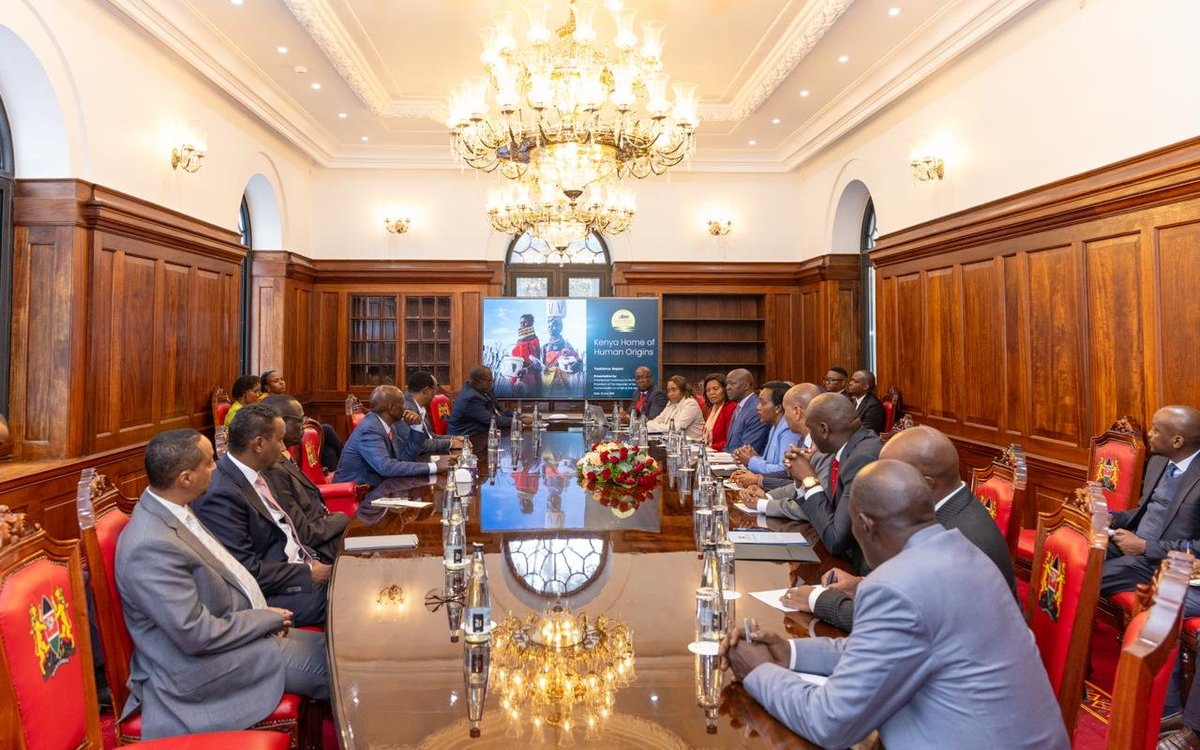 WilliamsRuto's tweet photo. Received a progress brief on the Kenya Home of Human Origins Museum and Science Park project that is set to be established in the Lake Turkana Basin.

Spearheaded by a presidential taskforce and the National Museums of Kenya, the project aims at transforming the region into a global centre for research, preservation of heritage and eco-tourism. 

Planned for Kalokol area, a central place between Turkana and Marsabit counties, the project will help in the repatriation of 32,000 Kenyan heritage collections across the world.

At the local level, the community will benefit from the provision of water for people and livestock, boosting of security, digital connectivity, development of infrastructure, improvement of health and educational facilities, and renovation of existing museums, among others.

Turkana region has been at the centre of groundbreaking archeological discoveries over the years, including the 1.6 million years old Turkana Boy and the oldest stone tools used by the Early Man.