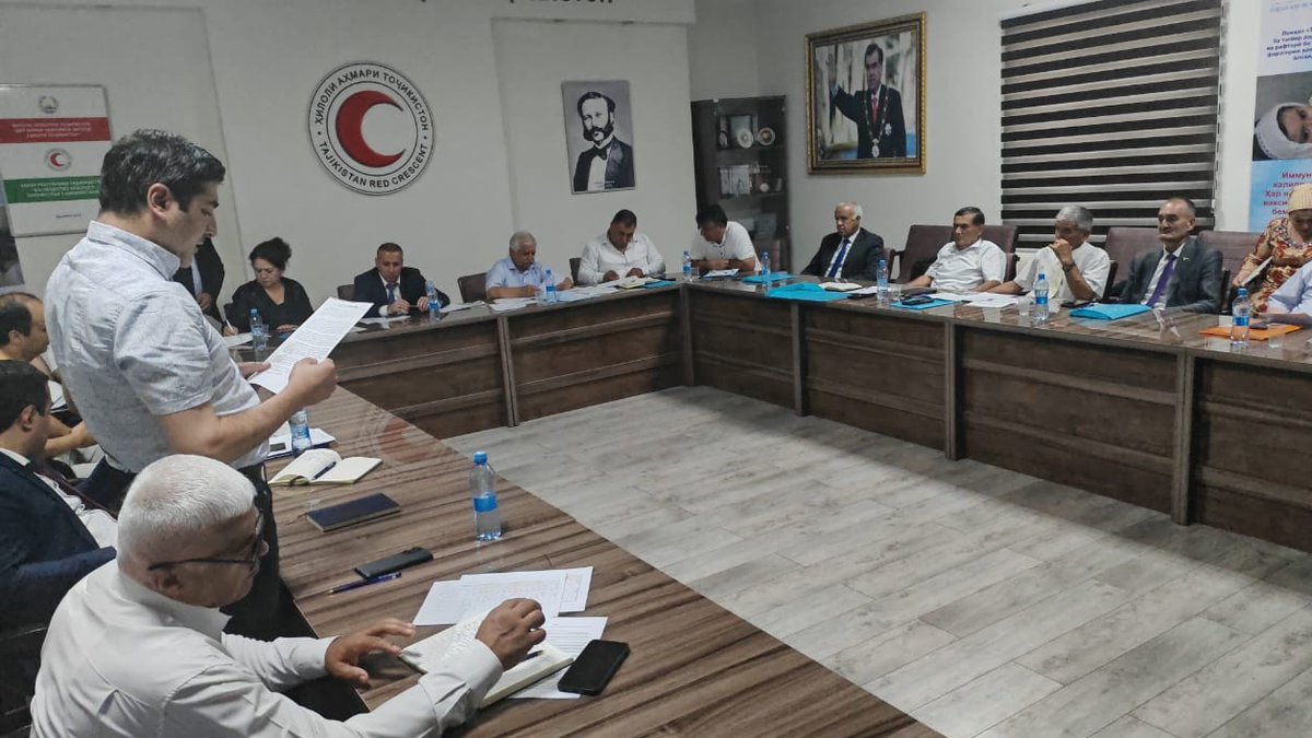 TajikistanC's tweet photo. On July 22, the statutory meetings of the @redcrescent_tj was held in the Headquarter of @redcrescent_tj with the participation of members and staff. The Central Conference of the @redcrescent_tj in particular was reviewed the report of the @redcrescent_tj for the 6 months 2026. https://t.co/6JzPTcxvcZ