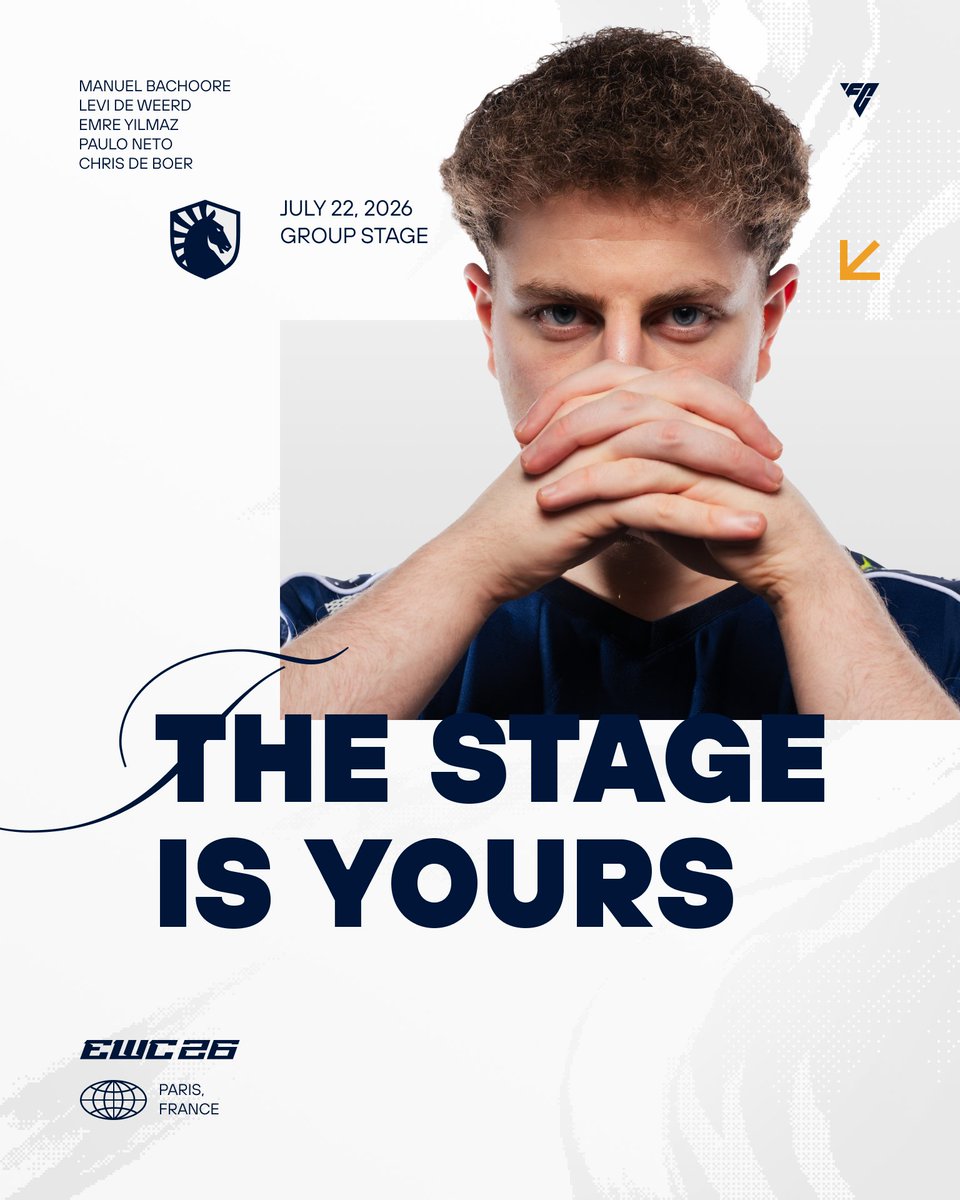 TheTeamGullit's tweet photo. Copy + paste last year please 🙏

The biggest stage in EA FC is set again. This time @EWC_EN  settled down in Paris. 

It all starts with 3 days of Group Stage followed by the finals over the weekend. 5 days packed with competing. 

We’ll cover it all here🤘 - #fc26 #ewc26 https://t.co/zppRCuUa6A