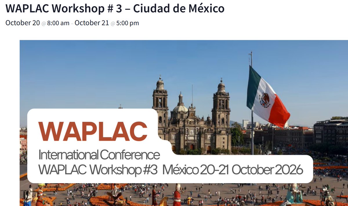 Roxanagutz's tweet photo. Perfect excuse to visit Mexico City, Welfare & Policy in Latin America and the Caribbean workshop.
Application deadline:  25 July 2026
Keynote speakers: Raymundo Campos-Vázquez, Gabriel Yorio, Sofía Ramírez Aguilar, Roberto Vélez Grajales.
No registration fees, funding for young scholars.
https://t.co/zVgan7kAzP