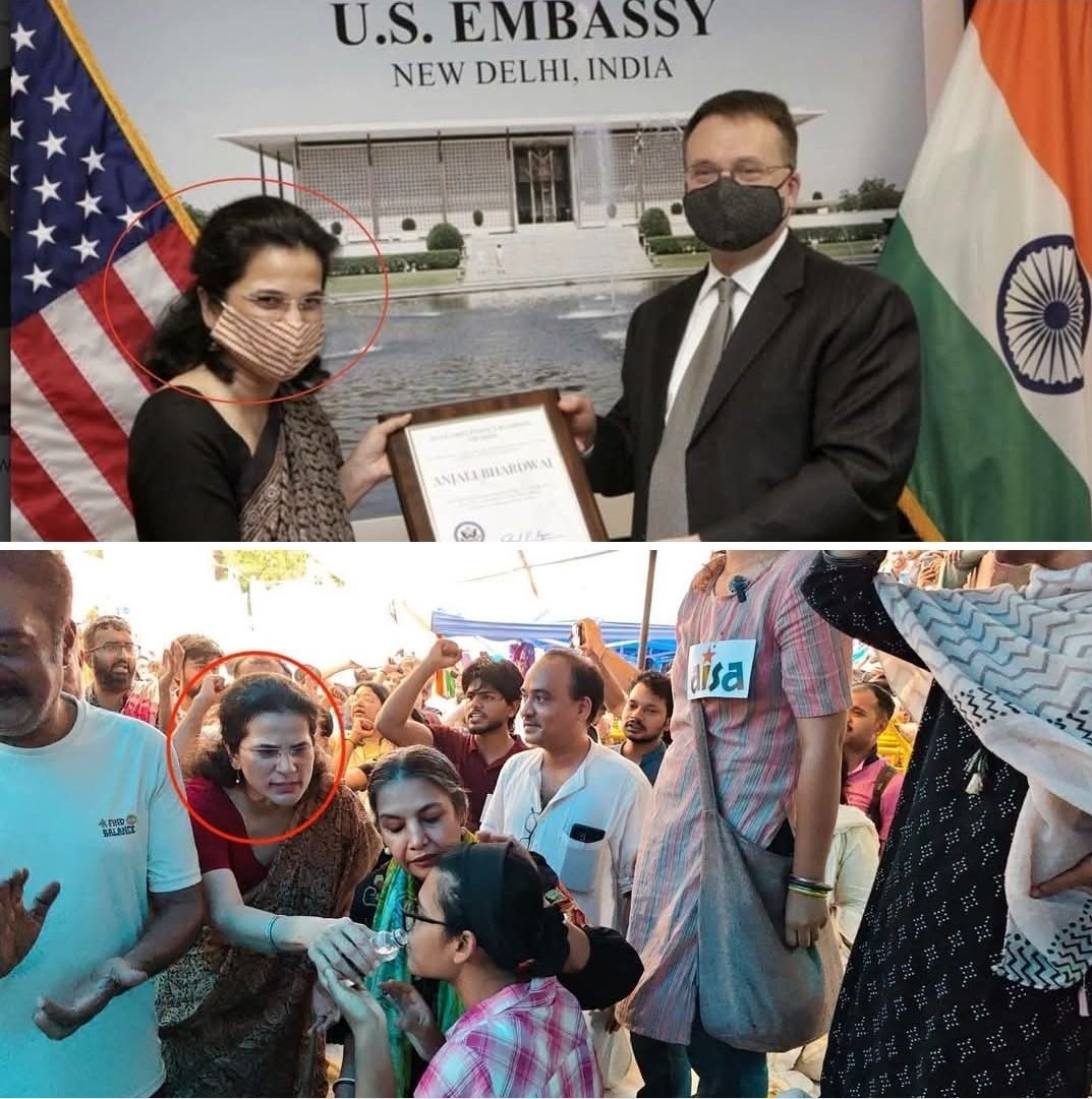 BS_Prasad's tweet photo. She is Anjali Bhardwaj. She was awarded an Award by the US State Department.

She is, along with Shabana Azmi, the chairperson of the British Christian NGO ActionAid, which has received more than 1000 crores of foreign funding in the last few years

Please believe these people are fighting for India, not for FCRA!