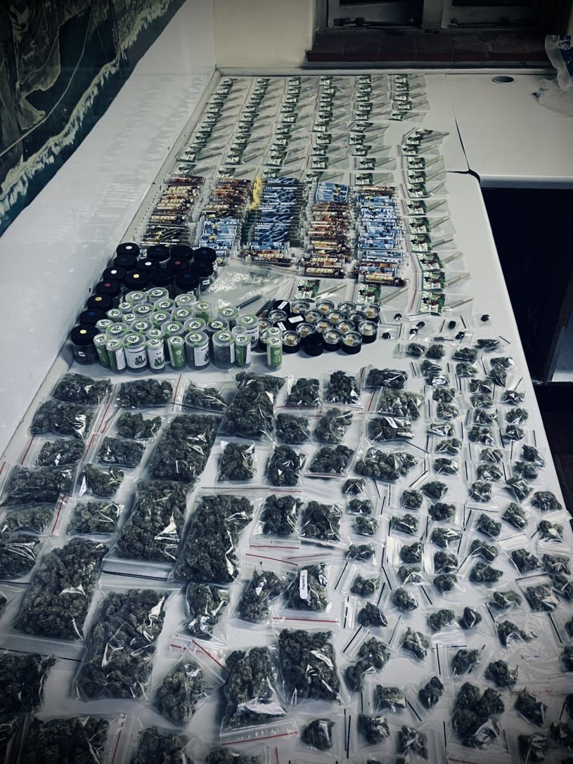 DasenThathiah's tweet photo. Almost half a million rand in cannabis products have been seized after two raids in Durban last night.

Members of the SAPS Economic Infrastructure Task Team and SAPS Provincial Drug and Firearm Unit - assisted by Excellerate K9 - targeted two stores.

One is the Herb Life shop on Florida Road, where officers allegedly found customers openly exchanging cash for cannabis. 

A search uncovered various types of cannabis in different packaging, along with unidentified edibles lacking any invoice.

One suspect, who was serving customers at the till, was arrested for dealing in cannabis.

A second shop in Umhlanga was also hit, where all cannabis products found on the premises were seized.

The arrested man is due in court today.

@eNCA