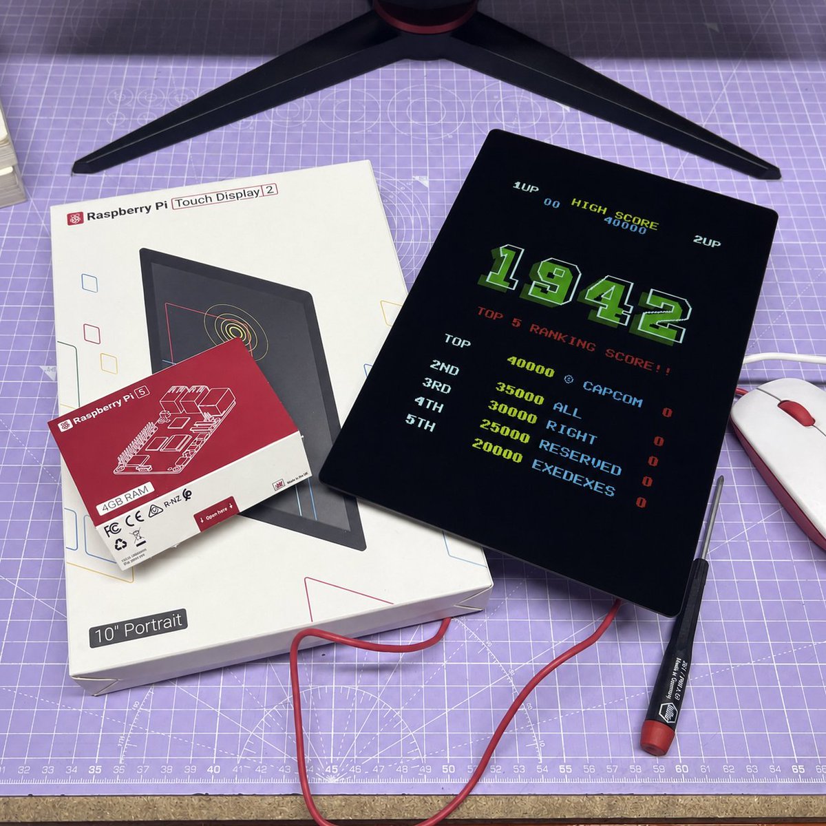 KariLawler's tweet photo. What's everyone's favourite arcade games? ... Always wanted to make a scaled arcade cabinet, and I think I found the perfect portrait screen for that project, with this brand new, released today 10" TOUCH DISPLAY 2, from @Raspberry_Pi. Check it out!!! #AD https://t.co/KgpZLS82E5 https://t.co/0a8G4rwfgF