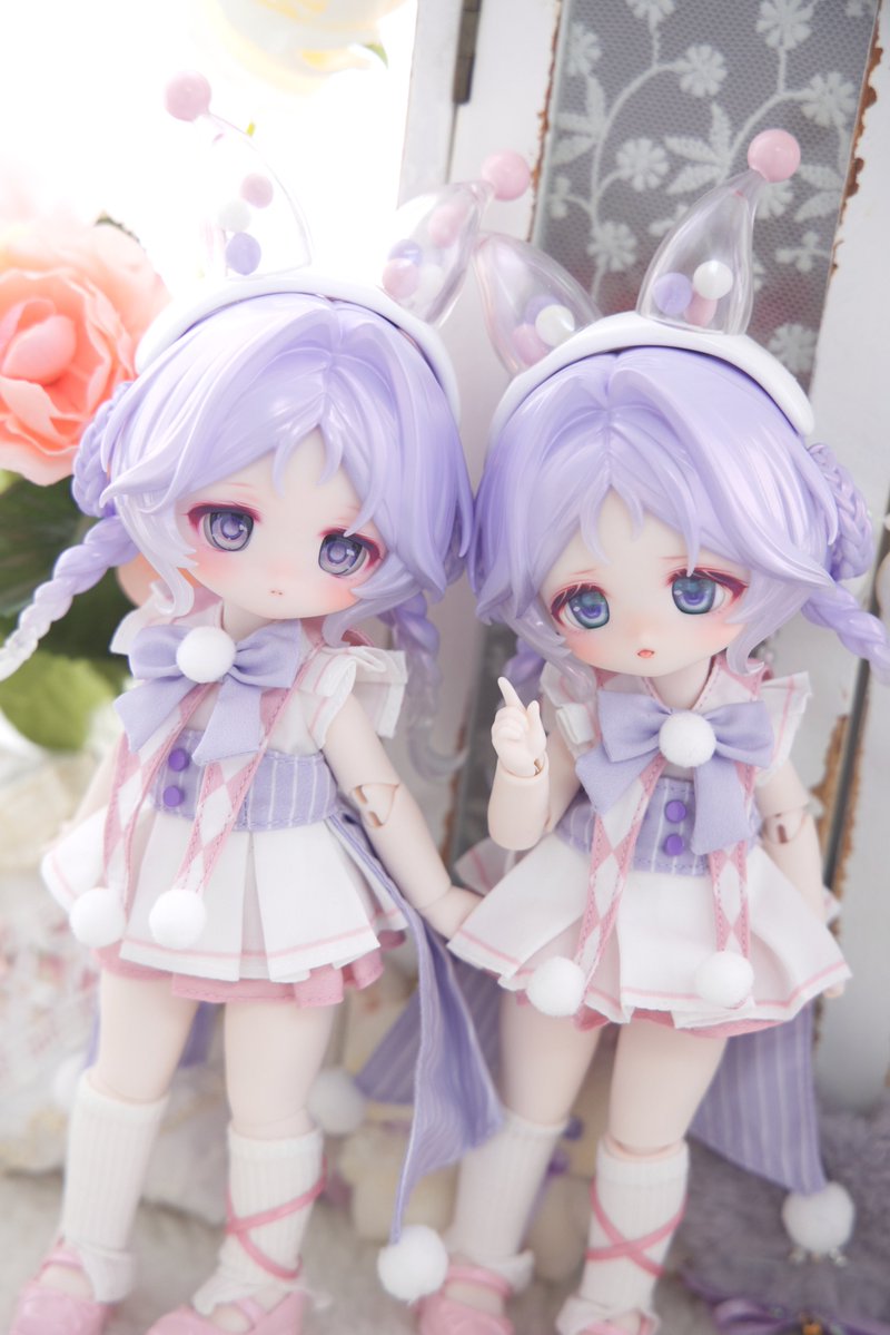 upataro_doll's tweet photo. 出品中のカスタムボニーちゃんと自宅子ちゃんのツーショット🐰🎪🐰💞
#ボニーバニー6 #うぱっこ https://t.co/guqmpYNZ02