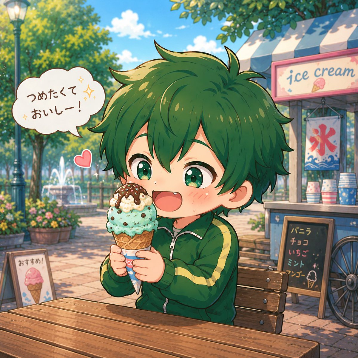 tri_xel_vt's tweet photo. 夏に食べるアイスクリームってめちゃくちゃおいしいよね🍦

みんなの好きな味はなにかな～？

エイトは「チョコミント」と「ラムレーズン」と「ハイボール」が好きだよ🤗 https://t.co/ULJPmNX7Ps
